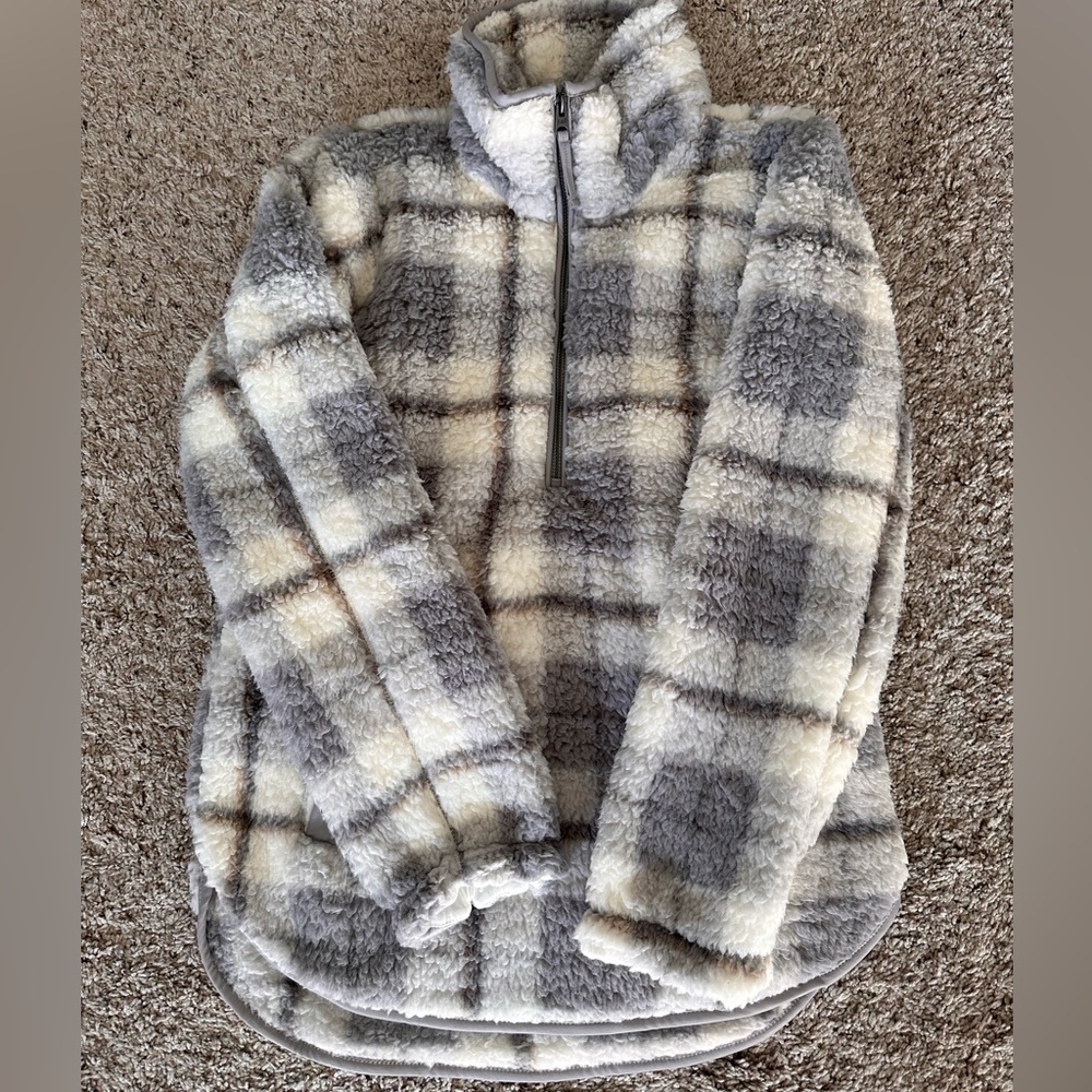 NWT Abercrombie & Fitch Half Zip Sherpa